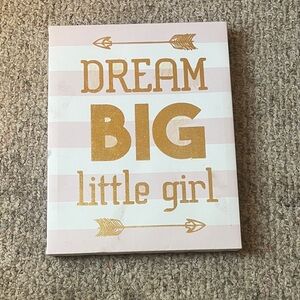 Dream Big Little Girl Canvas Art